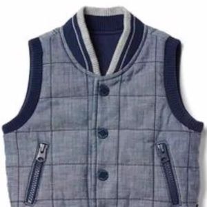 Baby Gap Vest Chambray Snap 12-18m